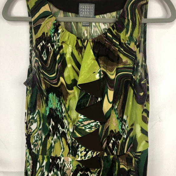 Rabbit, Rabbit, Rabbit Designs Sleeveless Dress Scoop Neckline Front Pockets - Picture 3 of 8